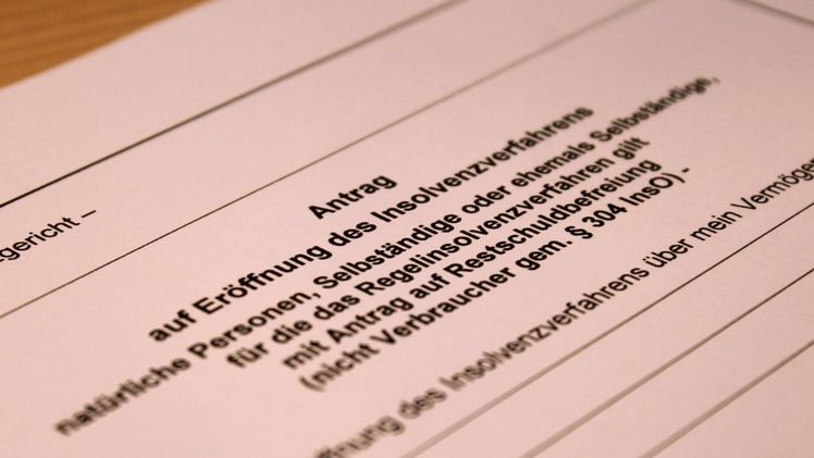 Antrag auf Eröffnung des Insolvenzverfahrens. Bild: GABOT.