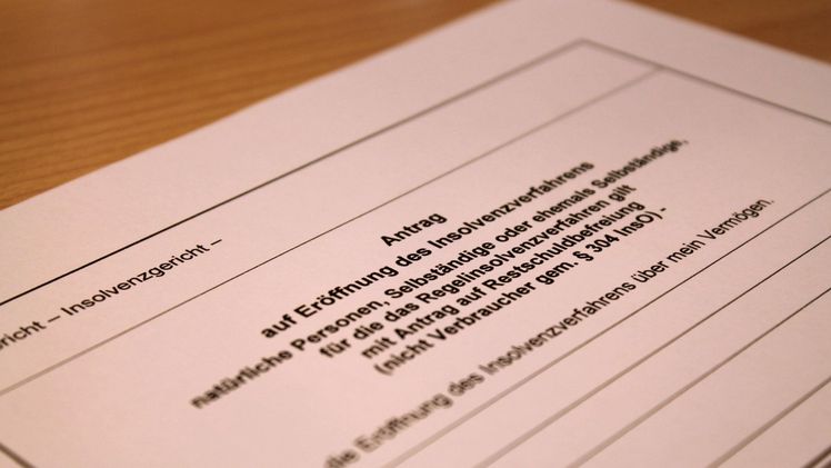 Antrag auf Eröffnung des Insolvenzverfahrens. Bild: GABOT.