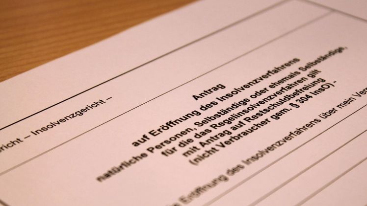 Antrag auf Eröffnung des Insolvenzverfahrens. Bild: GABOT.