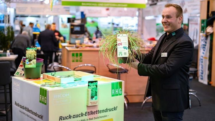 Der neue Etikettenservice wurde auf der IPM 2025 vorgestellt. Bild: RHG.