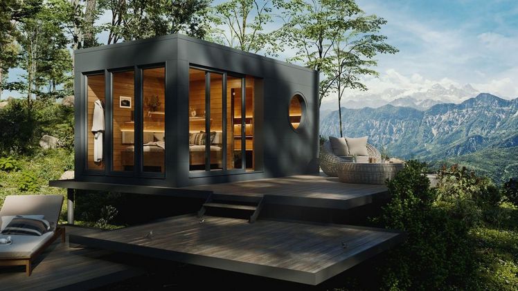Ob 5 oder 50 qm – jedes individuell geplantes Saunahaus von Westerhoff ist ein effizientes Wellness-Refugium. Sie verfügen u. a. über vollgedämmte Wände und Fenster in Wohnhausqualität mit guten Energiewerten. Bild: Westerhoff.