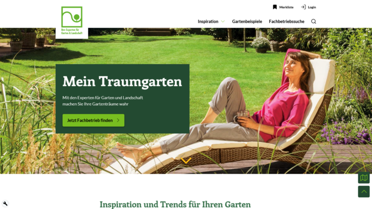 Auf mein-traumgarten.de  kann jeder Inspiration und Landschaftsgärtnerinnen und -gärtner finden. Bild: BGL.