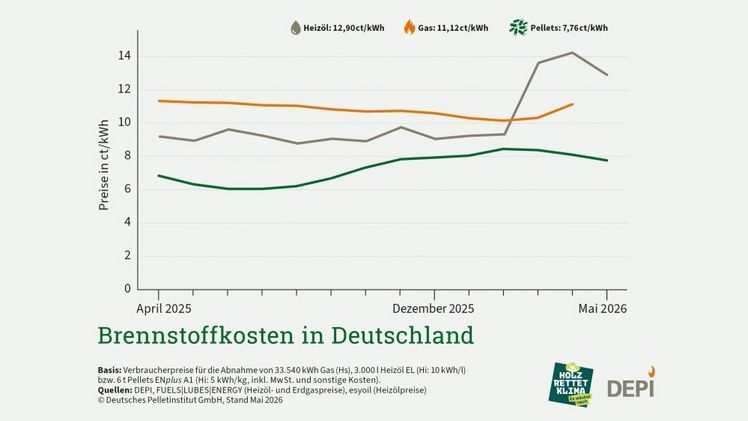 Brennstoffkosten in Deutschland. Grafik: © DEPI.
