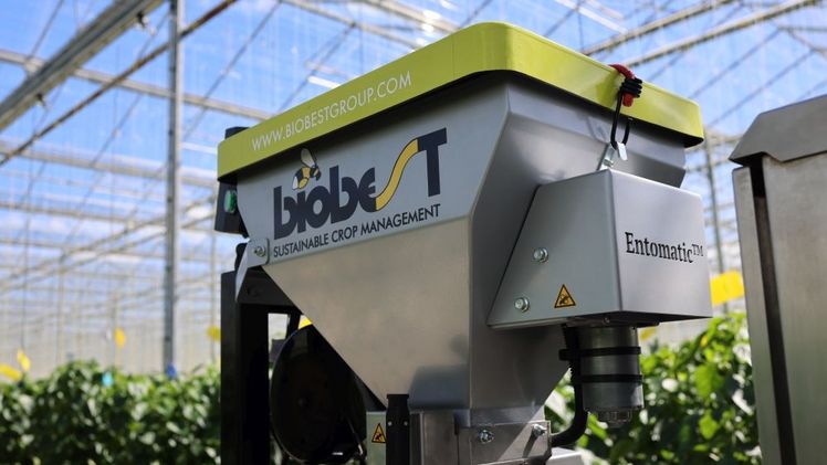 Jetzt können Erzeuger ihr Entomatic™ problemlos an den Qii-Jet TAV anschließen. Bild: Biobest. 