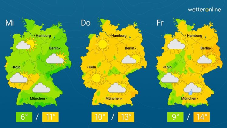 Die aktuelle Wetterkarte. Grafik: WetterOnline.