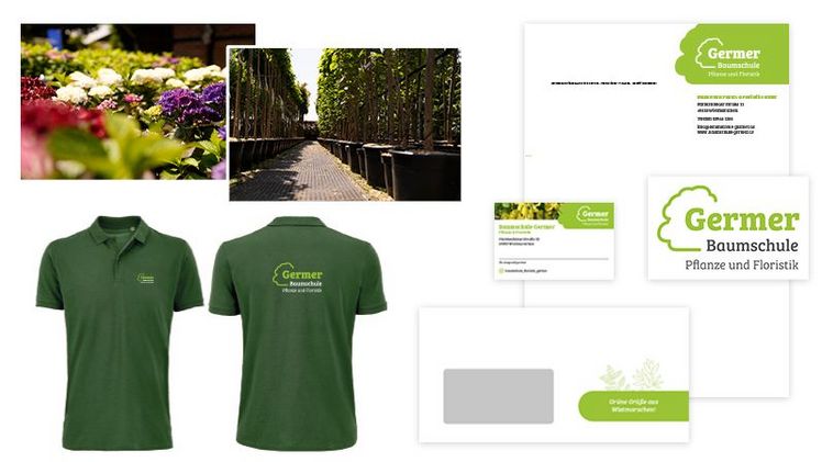 Der neue Firmenauftritt der Baumschule Germer. Bild: Harries Plantdesign. 