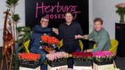 Philippe Veys (Nini Herburg Roses board member), Jan van Dam (CEO DFG) and Marco van der Burg (Nini Herburg Roses board member). Bild: Fotomel.nl.