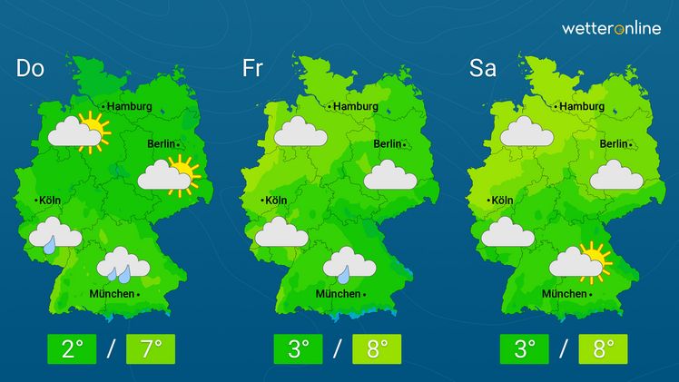 Die aktuelle Wetterkarte. Grafik: WetterOnline.