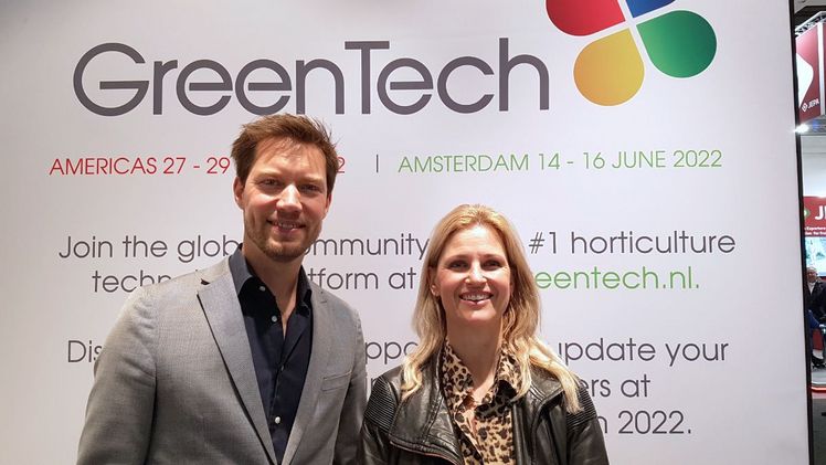 Mariska Dreschler und Job Knook vom Messeteam der Greentech. Bild: GABOT. Mariska Dreschler und Job Knook vom Messeteam der Greentech. Bild: GABOT.
