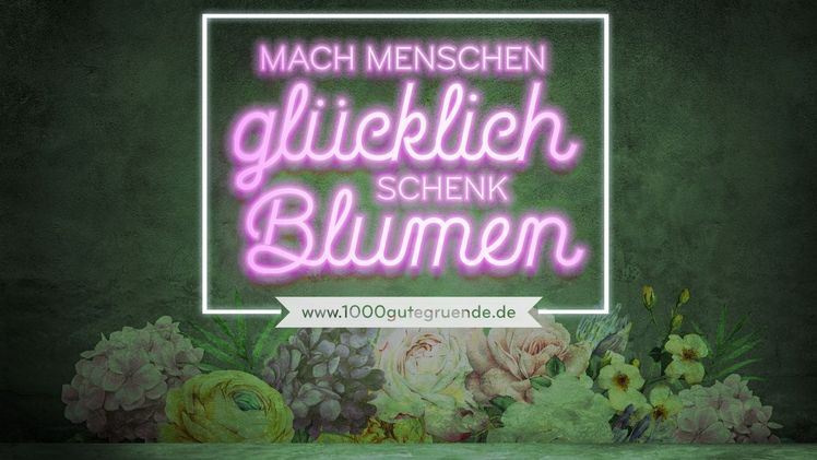 Die Initiative „Blumen "1000 gute  Gründe“ setzt sich dafür ein, das Image der Produkte aufzufrischen, Menschen wieder stärker für Blumen und Pflanzen zu begeistern und ihnen neue, spannende Kaufanlässe aufzuzeigen. Bild: "1000 gute  Gründe“.