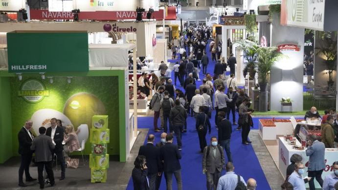 Auf mehr als 40.000 Quadratmetern fand vom 5. bis 7. Oktober die Fruit Attraction 2021 statt, an der 1.300 Unternehmen aus 43 Ländern teilnahmen. Bild: Fruit Attraction.