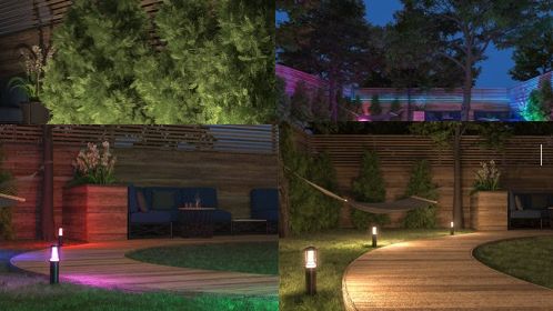 Vier neue smarte Außenleuchten für Haus und Garten.