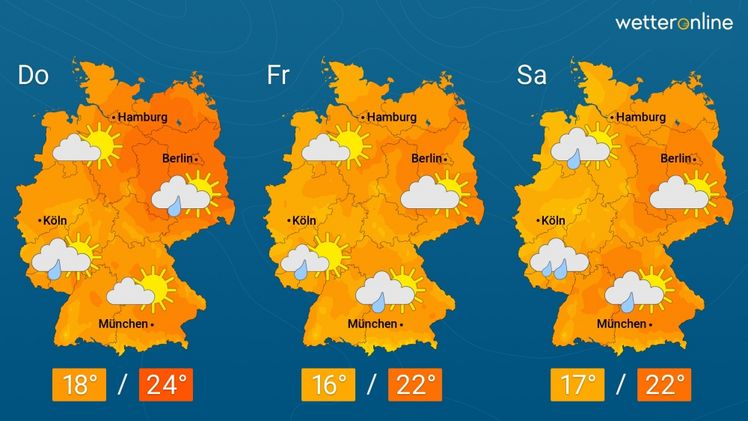 Die aktuelle Wetterkarte. Grafik: WetterOnline.
