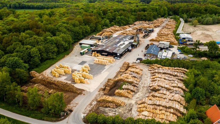 Luftaufnahme der Bentheimer Holz GmbH. Bild: Bentheimer Holz.