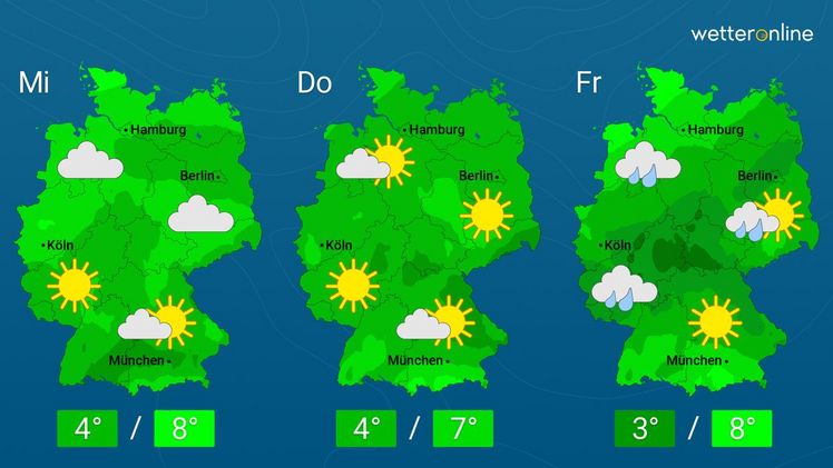 Die aktuelle Wetterkarte. Grafik: WetterOnline.