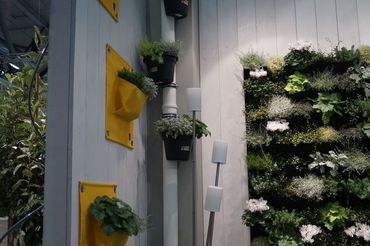Die POS Green Solution Islands City Gardening - urbanes Leben mit der Natur auf der spoga+gafa 2019. Bild: GABOT.