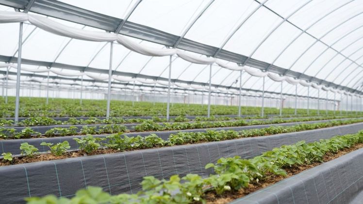 Neue Erdbeergeneration im Folientunnel von Haygrove. Bild: Haygrove.