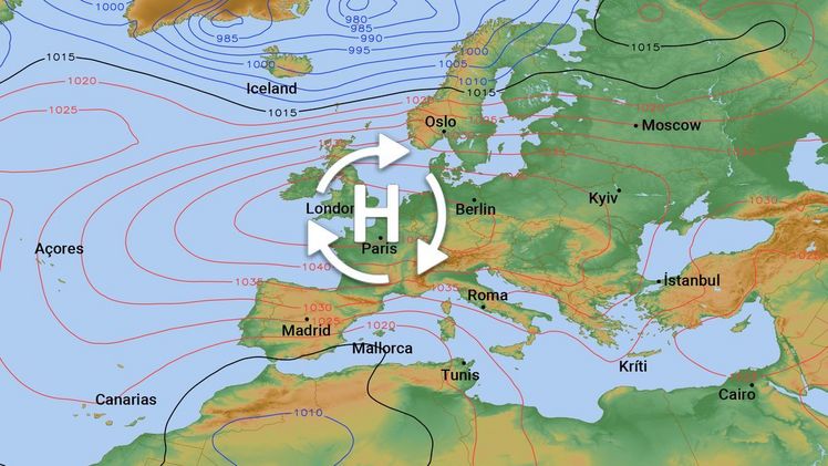 Der Luftdruck steigt auf rekordverdächtige Werte von über 1045 Hektopascal. Quelle: WetterOnline.