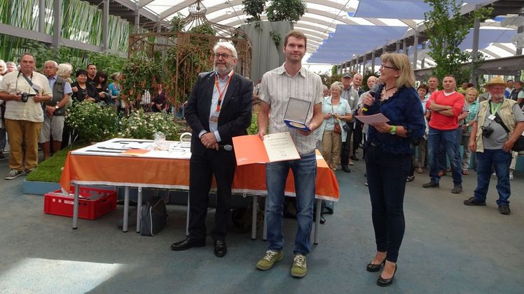 Alexander Bock wurde auf der 17. Hallenschau der IGA Berlin mt der Großen Goldmedaille geehrt. Bild: DBG.