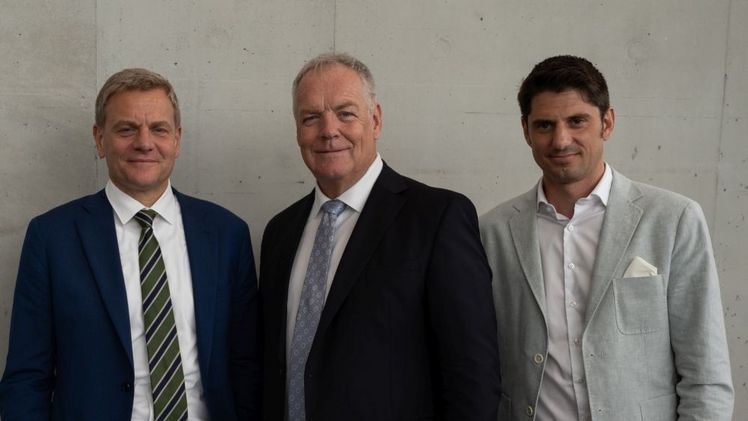 Martin Keller, Pierre-André Geiser und Michael Feitknecht (v.l.n.r). Bild: fenaco UK Winterthur.