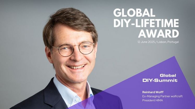 Reinhard Wolff wird mit dem Global DIY-Lifetime Award 2025 ausgezeichnet. Bild: Global DIY-Summit.