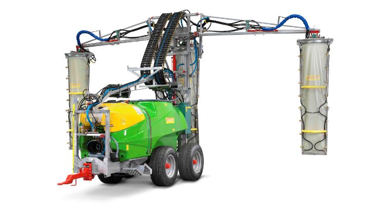 VariMAS Obstbaumsprühgerät von Munckhof bietet erhebliche Einsparungen bei Sprühmitteln und Energie. Bild: Munckhof.