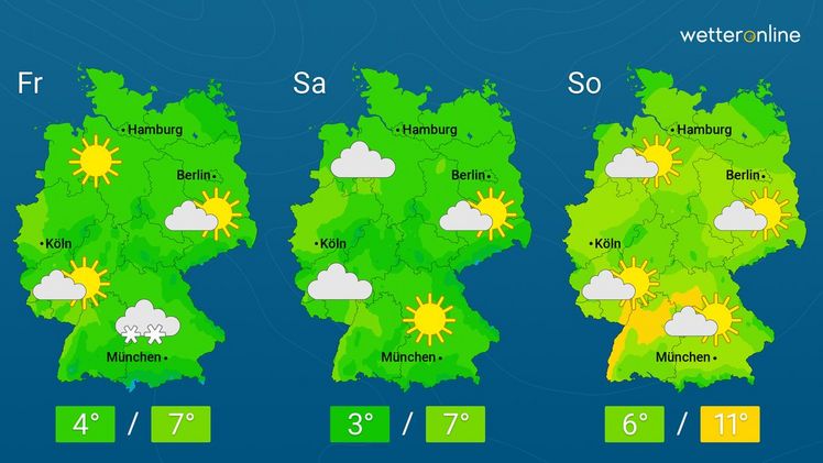 Die aktuelle Wetterkarte. Grafik: WetterOnline.