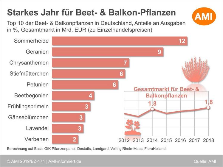 Starkes Jahr für Beet- & Balkonpflanzen. Grafik: AMI.