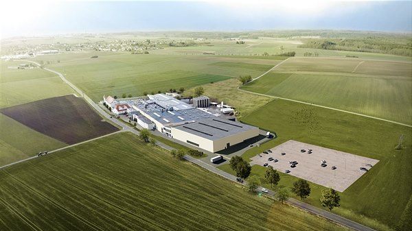 So wird das Gardena-Werk Heuchlingen im September 2020 nach der Fertigstellung des Erweiterungsbaus mit 5000 Quadratmetern zusätzlicher Produktionsfläche aussehen. Bild: WOLF Planung, Heidenheim.