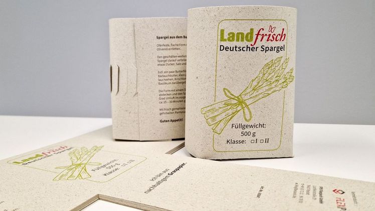 Graspapierbanderole für Spargel. Bild: FPS Flexpack.