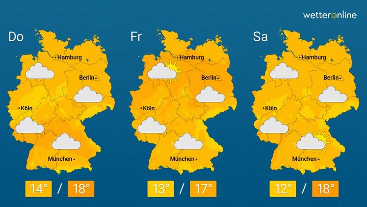 Die aktuelle Wetterkarte. Grafik: WetterOnline.