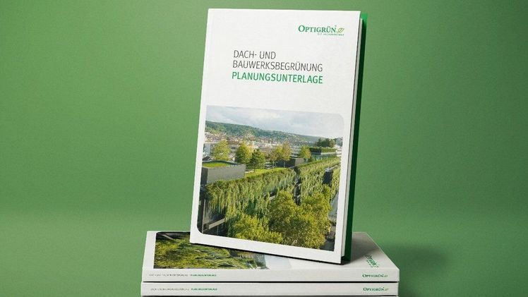 Neue Planungsunterlage für Dach- und Bauwerksbegrünung von Optigrün. Bild: Optigrün.