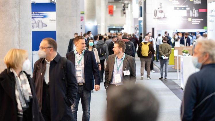 Ein Blick ins Messegeschehen unter 2G in Frankfurt letzte Woche (Formnext, 16. bis 19. November 2021. Bild: Copyright: Mesago Messe Frankfurt GmbH / Mathias Kutt.