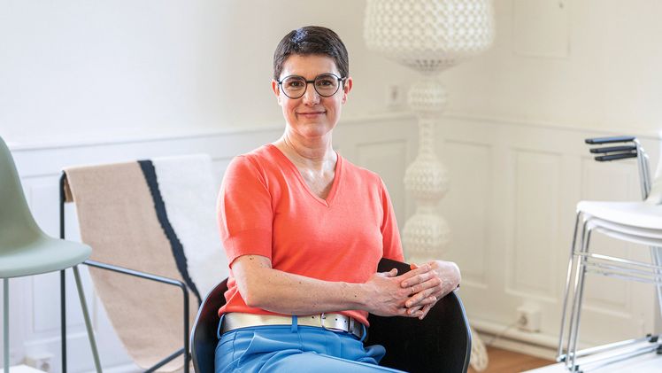 Ellen Wagner im „CityLAB“, Show-Room und Ideenschmiede des designorientierten Konsumgüterherstellers. Bild: Ulrike Schacht.