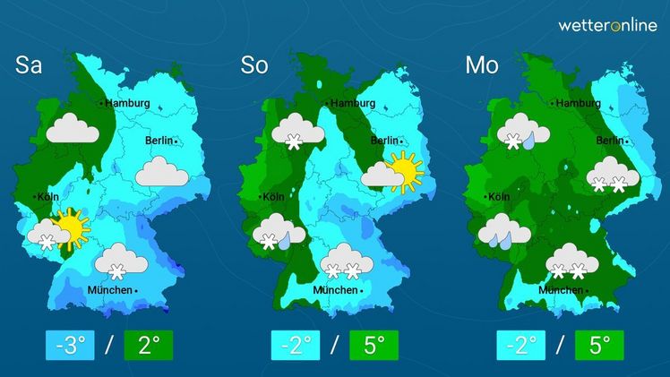 Die aktuelle Wetterkarte. Grafik: WetterOnline.