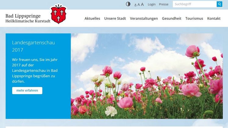 Voll im Plan liegt die Landesgartenschau 2017 in Bad Lippspringe. Screenshot: GABOT.