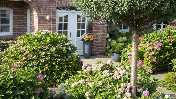 Eine durchdachte Gestaltung kann eine Menge dazu beitragen, aus einem Vorgarten statt einer reinen Funktions-und Transitzone einen Ort mit Wohlfühlcharakter und sogar Verweiloption zu machen. Bild: Gärtner von Eden. 