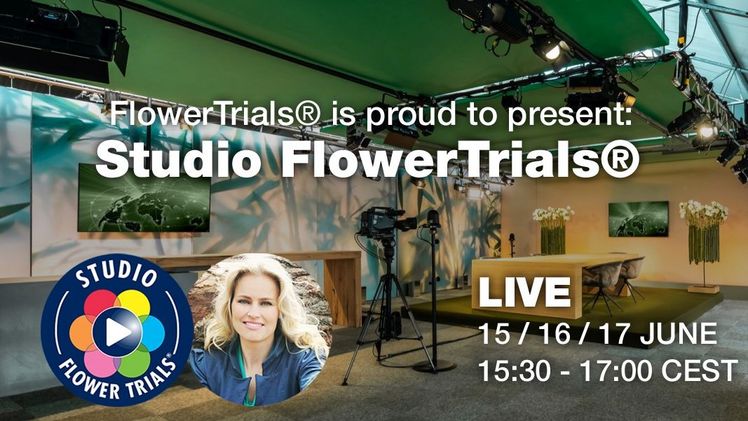 Studio FlowerTrials® wird im Kalenderwoche 24 an drei Tagen online senden. Bild: FlowerTrials®.