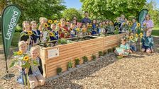 Aktionstag "Unser Schulgarten" 2026 an der Erich-Kästner-Grundschule Distelhausen. Bild: Landgard.