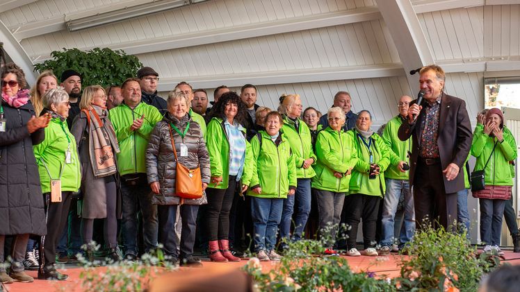 Abschlussveranstaltung der Landesgartenschau_Mitarbeiter und Geschäftsführer M. Steinland. Bild: Landesgartenschau Bad Dürrenberg.