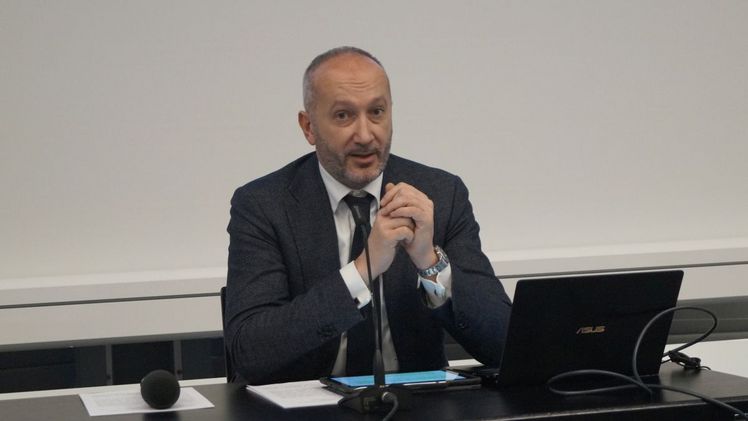 Der Vorsitzende von FederUnacoma, Alessandro Malavolti, auf der Pressekonferenz in Hannover. Bild: GABOT.