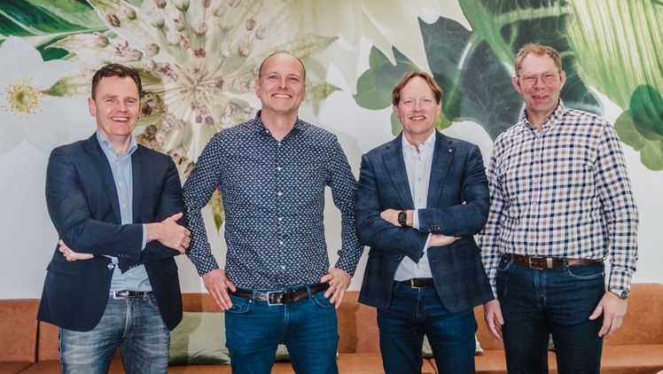 Hendrico de Brabander (CEO), Ad Lagarde (CFO), Xander van Reisen (Managing Director Schweden) sowie Ringo Veenman (Managing Director Noviflora Holland & übrige Länder). Bild: Noviflora.