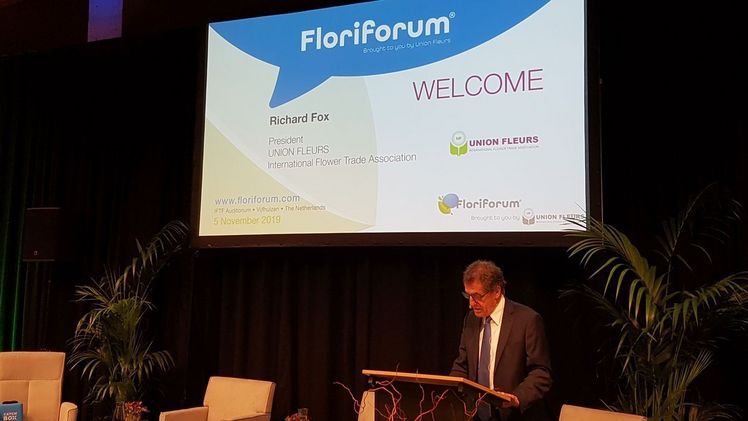 Richard Fox, Präsident der Union Fleurs, in seiner Eröffnungsrede. Bild: GABOT.