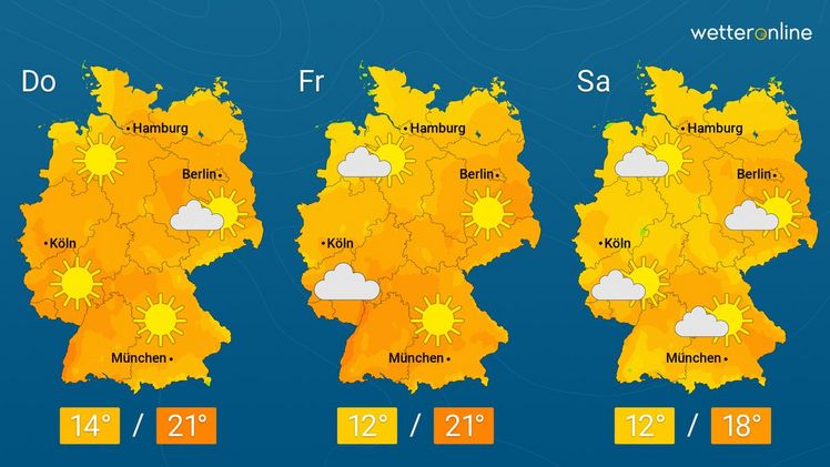 Die aktuelle Wetterkarte. Grafik: WetterOnline.