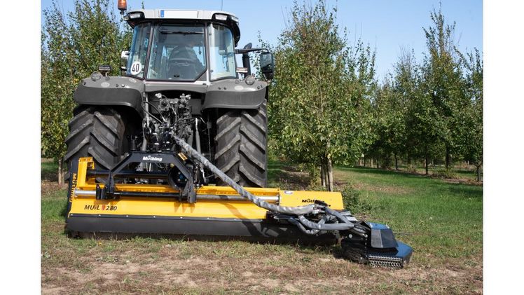 Müthing erweitert sein Portfolio um die hydraulisch angetriebene Mähscheibe MU-FlexDisc 60 für verschiedene Mulchgeräte. Bild: Müthing. 