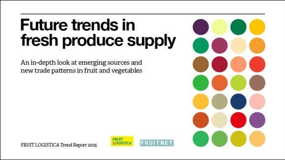 Der Trend Report 2025 steht ab sofort zum kostenlosen Download bereit. Bild: FRUIT LOGISTICA.