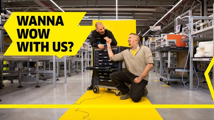 Ein Motiv der neuen Arbeitgeber-Kampagne von Kärcher. Bild: Kärcher.