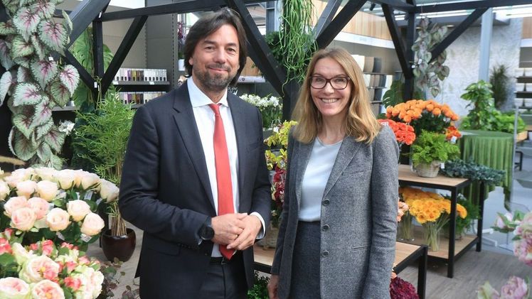bellaflora Geschäftsführung Mag. Franz Koll und Patricia Schweiger-Bodner. Bild: bellaflora.