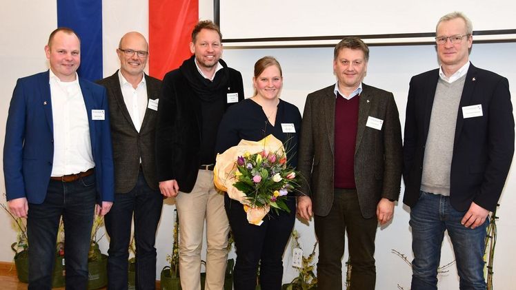 Der aktuelle Vorstand des BdB Schleswig-Holstein: Mathias Münster, Altenmoor bei Elmshorn; Axel Huckfeldt, Horst; Niels Reinke, Rellingen; Gesa Glismann, Bullenkuhlen; Thorsten Krohn, Tangstedt und Jan-H. Heydorn, Bevern Bild: M. Wienert, BdBSH.
