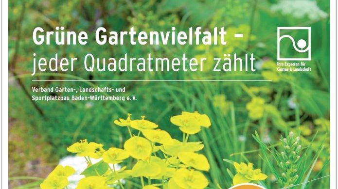 Der VGL hat eine Broschüre mit dem Titel „Grüne Gartenvielfalt – jeder Quadratmeter zählt“ herausgegeben. Bild: Verband GaLaBau BW. Der VGL hat eine Broschüre mit dem Titel „Grüne Gartenvielfalt – jeder Quadratmeter zählt“ herausgegeben. Bild: Verband GaLaBau BW.